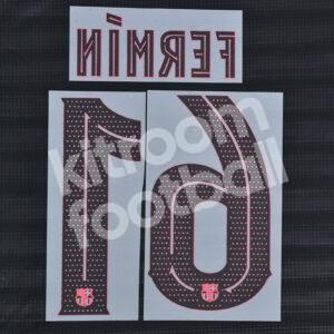 2024-25 Fc Barcelona Away Name Number Set #16 FERMIN Champions League Repro - Image 3