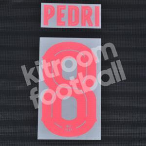 2024-25 Fc Barcelona Away Name Number Set #8 PEDRI Champions League Repro
