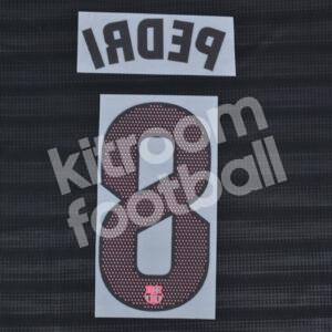 2024-25 Fc Barcelona Away Name Number Set #8 PEDRI La Liga Repro - Image 3
