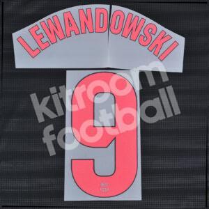 2024-25 Fc Barcelona Away Name Number Set #9 LEWANDOWSKI La Liga Repro