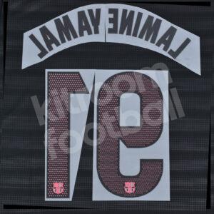 2024-25 Fc Barcelona Away Name Number Set #19 LAMINE YAMAL La Liga Repro - Image 3
