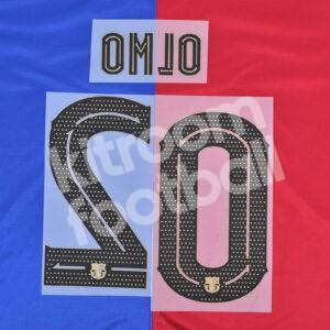 2024-25 Fc Barcelona Home Name Number Set #20 Dani OLMO Champions League Repro - Image 3