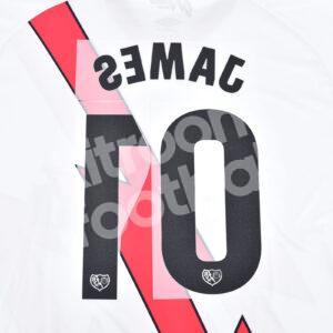 2024-25 Rayo Vallecano Home Name Number Set #10 JAMES Repro - Image 3