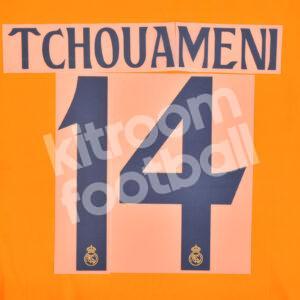2024-25 Real Madrid Away Name Number Set #14 TCHOUMANI (Champions League) Repro