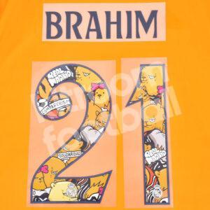 2024-25 Real Madrid Away Name Number Set #21 BRAHIM (Preseason Bear Champ) Repro