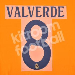 2024-25 Real Madrid Away Name Number Set #8 VALVERDE (Champions League) Repro