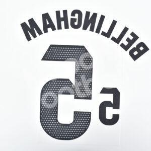 2024-25 Real Madrid Home Name Number Set #5 BELLINGHAM La Liga Repro v1 - Image 3