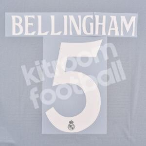 2024-25 Real Madrid Third Name Number Set #5 BELLINGHAM (Champions League) Repro