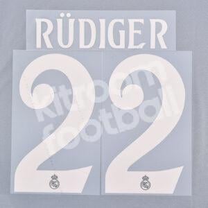 2024-25 Real Madrid Third Name Number Set #22 RUDIGER (Champions League) Repro