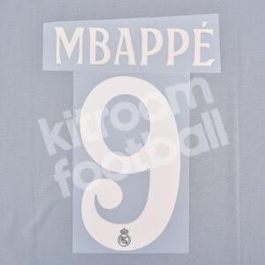 2024-25 Real Madrid Third Name Number Set #9 MBAPPE (Champions League) Repro