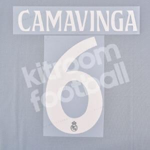 2024-25 Real Madrid Third Name Number Set #6 CAMAVINGA (Champions League) Repro