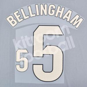 2024-25 Real Madrid Third Name Number Set #5 BELLINGHAM (La Liga) Repro
