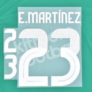 Copa America 2024 Argentina Goalkeeper Name Number Set #23 Dibu MARTINEZ Repro
