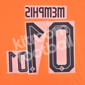 UEFA Euro 2024 Netherlands Home Name Number Set #10 MEMPHIS Depay Repro - Image 3