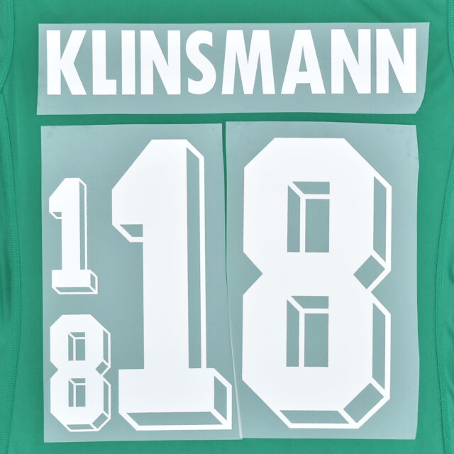 World Cup 1994 Germany Name Number Set 18 KLISMANN Away Repro 