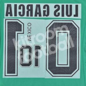 1998 FIFA World Cup México Home Name Set #10 LUIS GARCIA (Repro) - Image 3