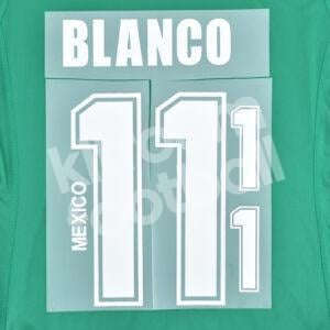 1998 FIFA World Cup México Home Name Set #11 BLANCO (Repro)