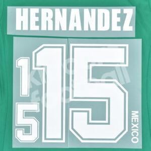 1998 FIFA World Cup México Home Name Set #15 HERNANDEZ (Repro)