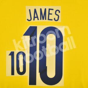 World Cup 2014 Colombia Home Name Number Set #10 JAMES Repro v2