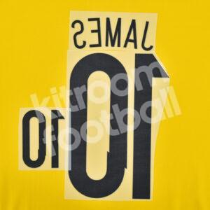 World Cup 2014 Colombia Home Name Number Set #10 JAMES Repro v2 - Image 3