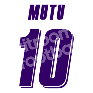 2007-11 Fiorentina Away Name Number Set #10 MUTU Repro