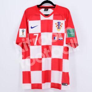 Official Croatia Final World Cup 2018 Home Shirt #7 RAKITIC (Size Medium) Fans Version - Image 3