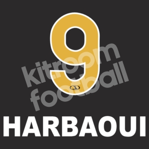 2013-14 Lokeren Away Name Number Set #9 HARBAOUI Repro