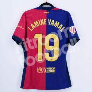 2024-25 Barcelona Home Shirt #19 LAMINE YAMAL Match Issue Un Worn - Image 1