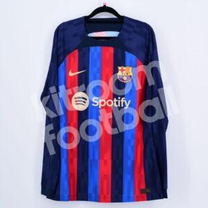 2022-23 Barcelona Player Issue Home Shirt Size Large Long Sleeves (DJ7293-452)