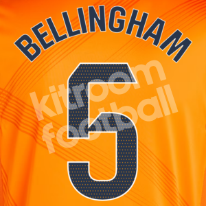 2024-25 Real Madrid Away Name Number Set #5 BELLINGHAM (La Liga) Repro
