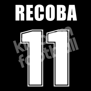 1998-99 Venezia Home Name Number Set #11 Chino RECOBA Repro - Image 1