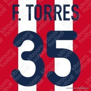 2001-02 Atletico Madrid Home & Third Name Set #9 Fernando TORRES (Repro)