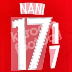 UEFA Euro 2016 Portugal Home Name Number Set #17 NANI Repro (Plastisol) - Image 3