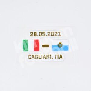 2021 Italy Match Detail MDT Patch vs San Marino Friendly Repro - Image 3