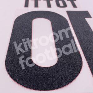 2015-16 AS Roma Away Name Number Set #10 TOTTI Repro - Image 3