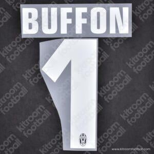 2012-14 Juventus White Name Number Set #1 BUFFON Repro