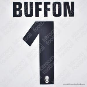 2012-14 Juventus Black Name Number Set #1 BUFFON Repro