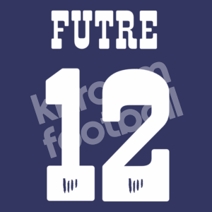 1997-98 Atletico de Madrid Away Name Number Set #12 FUTRE Flock Repro