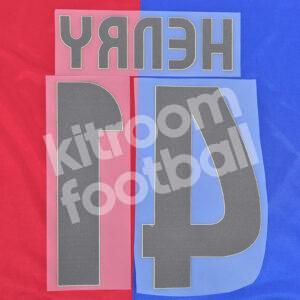 2008-10 Barcelona Home Name Number Set #14 HENRY Repro - Image 3