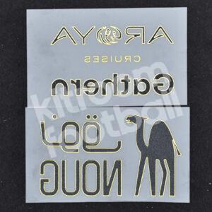 2024-25 Al-Nasarr NOUG +AROYA + GATHERN Sponsor Patch Repro (Gold) - Image 3