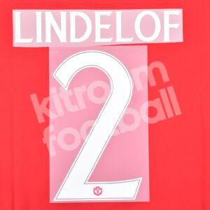 2024-25 Manchester United Home Name Number Set #2 LINDELOF Cup Version Repro
