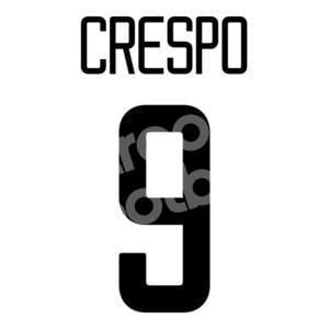 2002-04 Inter Milan Away Name Number Set #9 CRESPO (Repro)