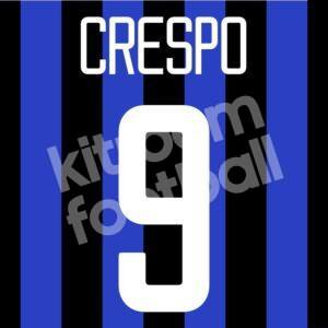 2002-04 Inter Milan Home Name Number Set #9 CRESPO (Repro)