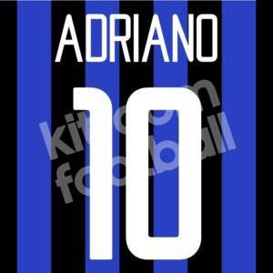 2002-04 Inter Milan Home Name Number Set #10 ADRIANO (Repro)