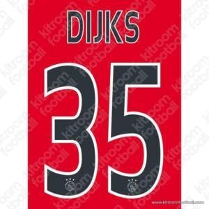 2015-16 Ajax Home Name Set & Number #35 DIJKS (Repro)