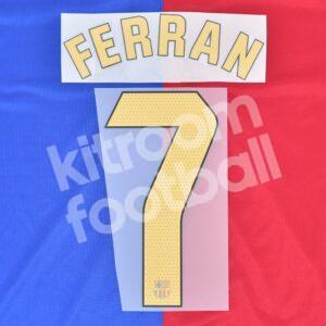 2024-25 Barcelona Home Name Set & Number #7 FERRAN (Repro) La Liga