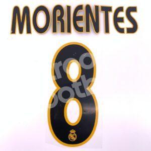 2004-05 Real Madrid Home Name Set & Number #8 MORIENTES (Repro)
