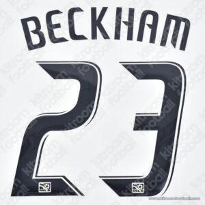 2008-12 MLS Major League Soccer Los Angeles Galaxy Home Name Set #23 BECKHAM (Repro)