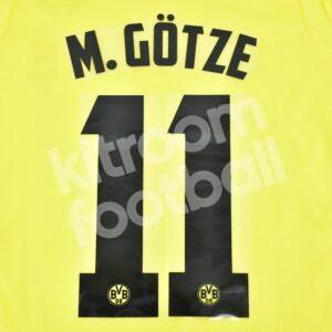 2011-12 Borussia Dortmund Home Name Set #11 Mario GOTZE (Repro)