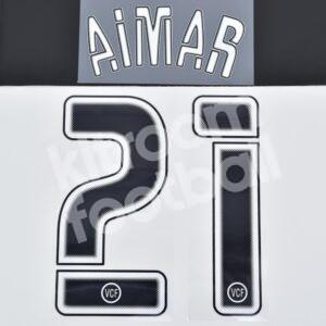 2004-05 Valencia CF Home Name Set & Number #21 AIMAR (Repro)
